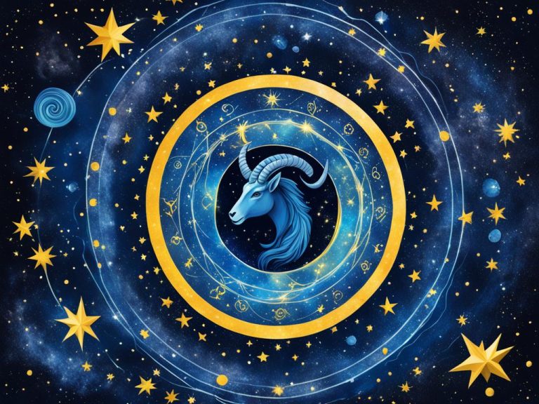 Capricorn the goat surrounded by stars
