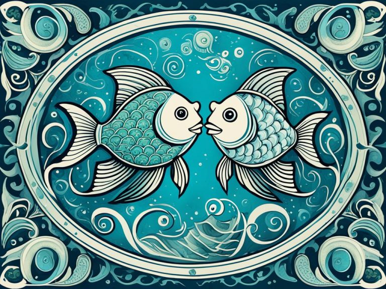 Two fish representing the zodiac sign Pisces