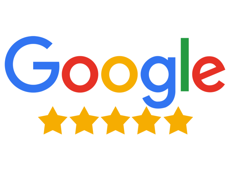 The Google logo with the 5 stars lined up underneath.